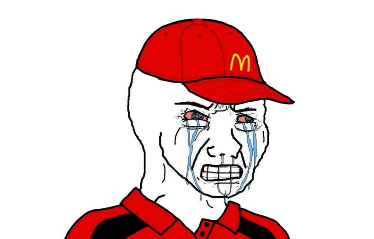 McDonald's employee cries